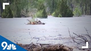 Yellowstone flooding: Water overruns roads, bridges