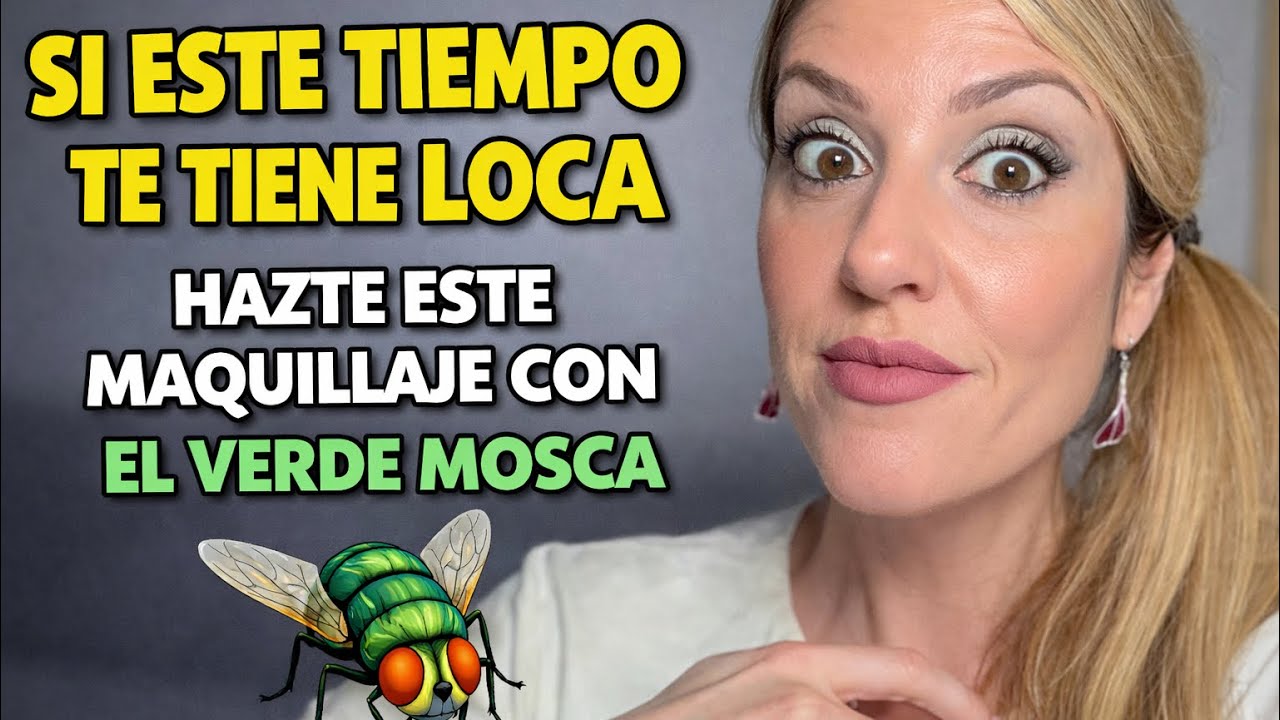 Si el tiempo te trae loca, hazte este maquillaje con el verde mosca @ANAAPARICHITV 