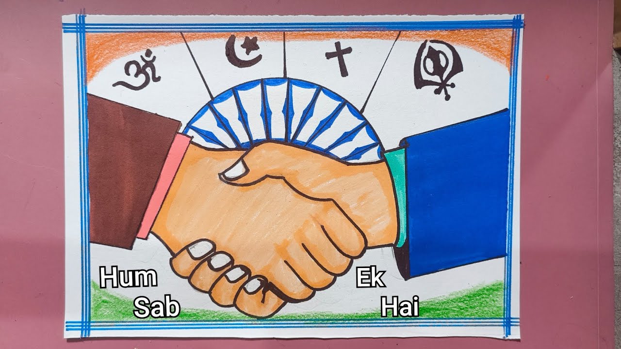 National Unity Day special drawing 🤝🏻🇮🇳 || ( Very Easy ) step by step 