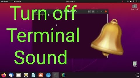How to turn off terminal sound in Ubuntu