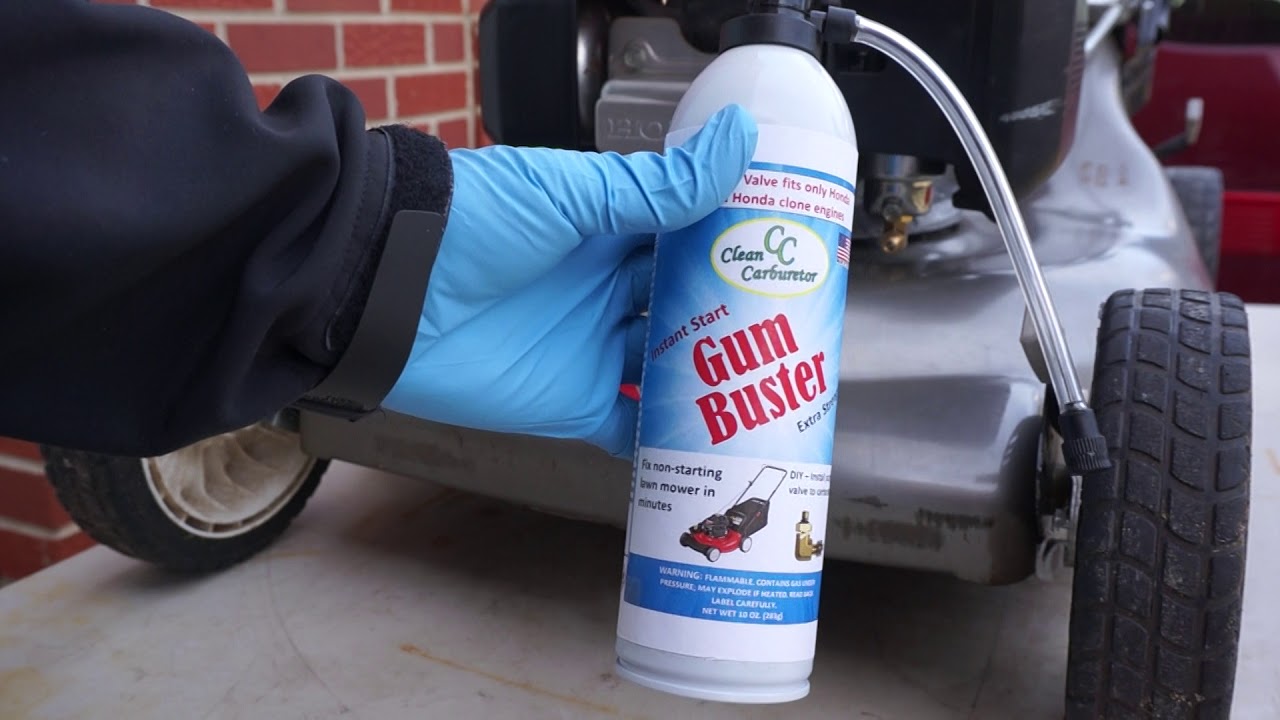 How to fix non starting lawn mower with GumBuster by CleanCarburetor YouTube
