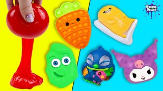 What's Inside RAINBOW Squishies and Stress Balls? Surprise Toys Inside