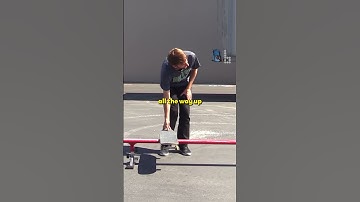 His first boardslide on a rail #shorts