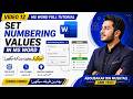 Video 12: How to Set Numbering Values in MS Word (Urdu/Hindi) | Full Tutorial | ABM Tech