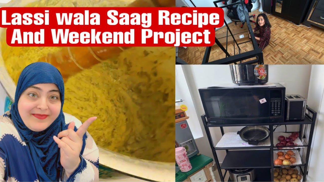 Lassi wala Saag Recipe | Weekend Project Stuck at Home in Snow Storm in Canada