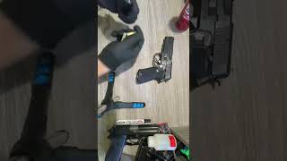 P220 モデルガン　動作(Wキャップ発火あり)