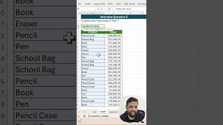 SumIf - Excel Interview Question No 2