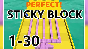 Sticky Block Gameplay Walktrough Part 1 | Level 1 - 30