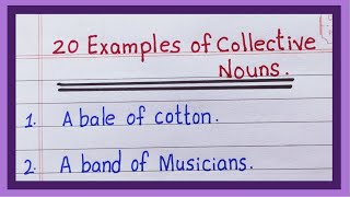 Examples of Collective Noun | List of Collective nouns | 10 | 20 Collective Noun Examples