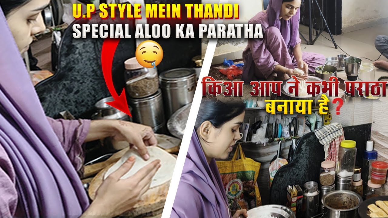 U.P Style Mein Aloo ka Paratha Banayi Maine Mere Hubby Ke Saath mein #foodvlog #paratharecipe