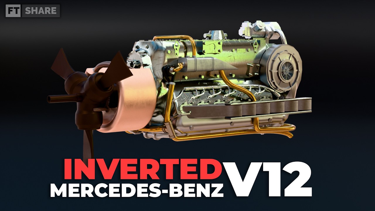 ПЕРЕВЕРНУТЫЙ V12 Шедевр 🤯 Как DB 600 произвел революцию в авиации — 3D-анимация