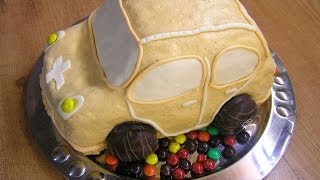 Торт Машинка / How to make Car cake(Видео рецепт приготовления бисквитного торта с мастикой в форме Машинки на День рождения - видео рецепт,..., 2011-04-29T07:27:50.000Z)