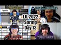 LJL 2022 Spring Day 13 - Interview translations (AXIZ Megumiin, DFM Evi, SG Once, RJ Hachamecha)
