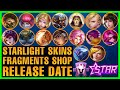 COMPLETE STARLIGHT SKINS RARE SKIN FRAGMENTS UPDATE/ENCORE RELEASE DATE 2020-2021 | MOBILE LEGENDS