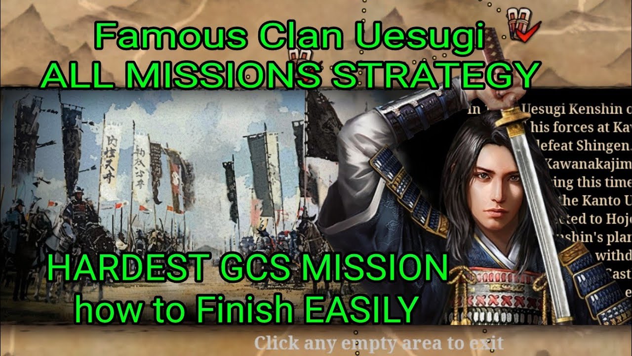 Great Conqueror 2 Shogun Famous Clan Uesugi ALL MISSIONS STRATEGY