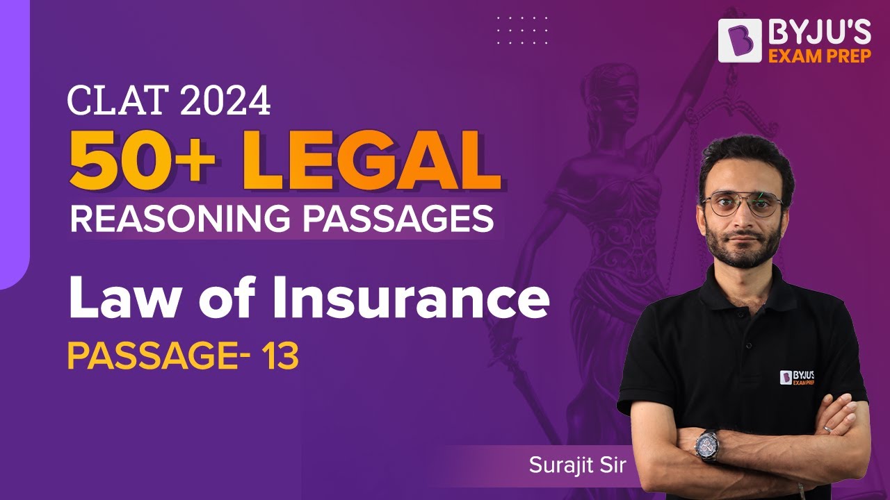 CLAT 2024 Law of Insurance 50+ Legal Passage Based Questions CLAT