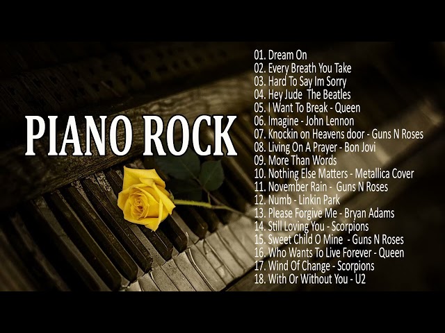 Rock Instrumental Music - Acoustic Piano covers of rock popular songs class=