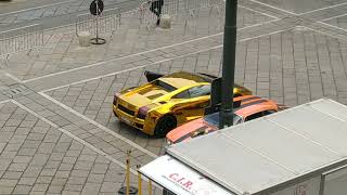 The gold Lamborghini. fast & furious 10: Italy set footage. Torino 6 giugno 2022 The Gold Lamborghini Fast Furious 10 Italy Set Footage Torino 6 Giugno 2022