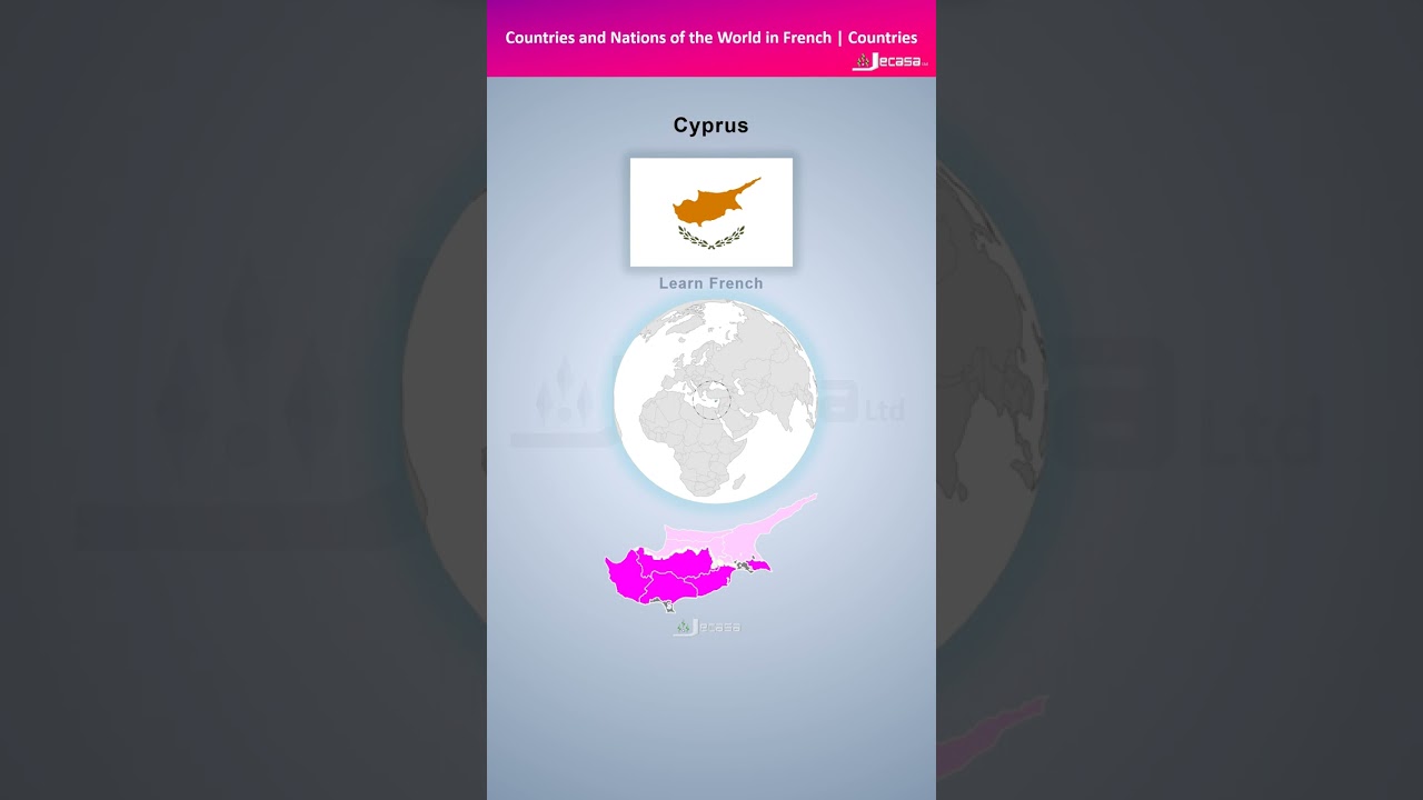 Learn French - Cyprus | Countries and Nations of the World in French | Short