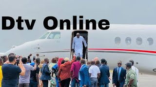 ⁣THE ARRIVAL OF THE FORMER PRESIDENT OF LIBERIA GEORGE MANNEH WEAH