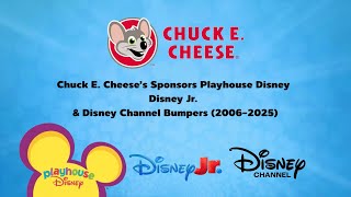 Chuck E. Cheeses Sponsors Playhouse Disney Disney Jr. & Disney Channel Bumpers 2006-2025