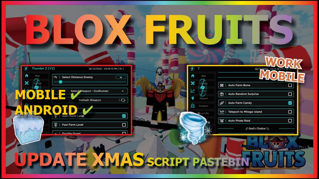 Blox Fruits Christmas Event 2022 Script!! AutoFarm Candy! Latest Version!!  - BiliBili