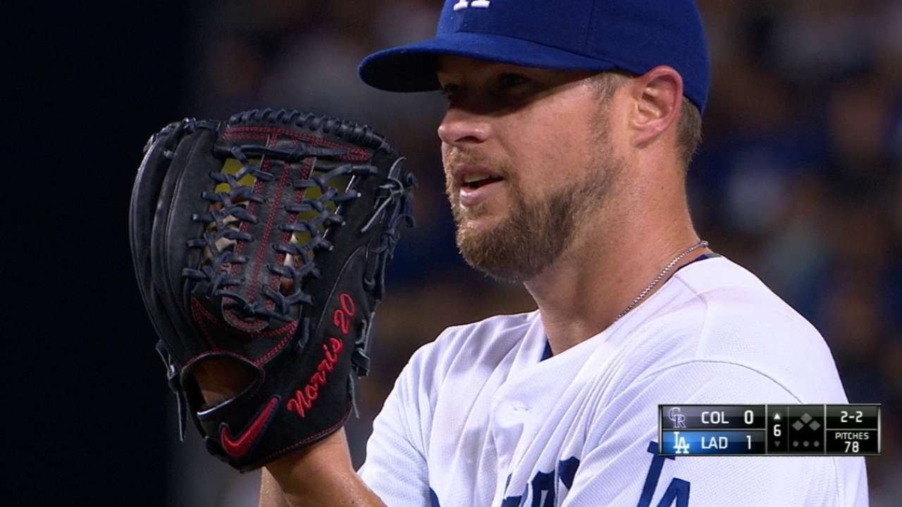 COL@LAD: Norris fans eight over six scoreless frames