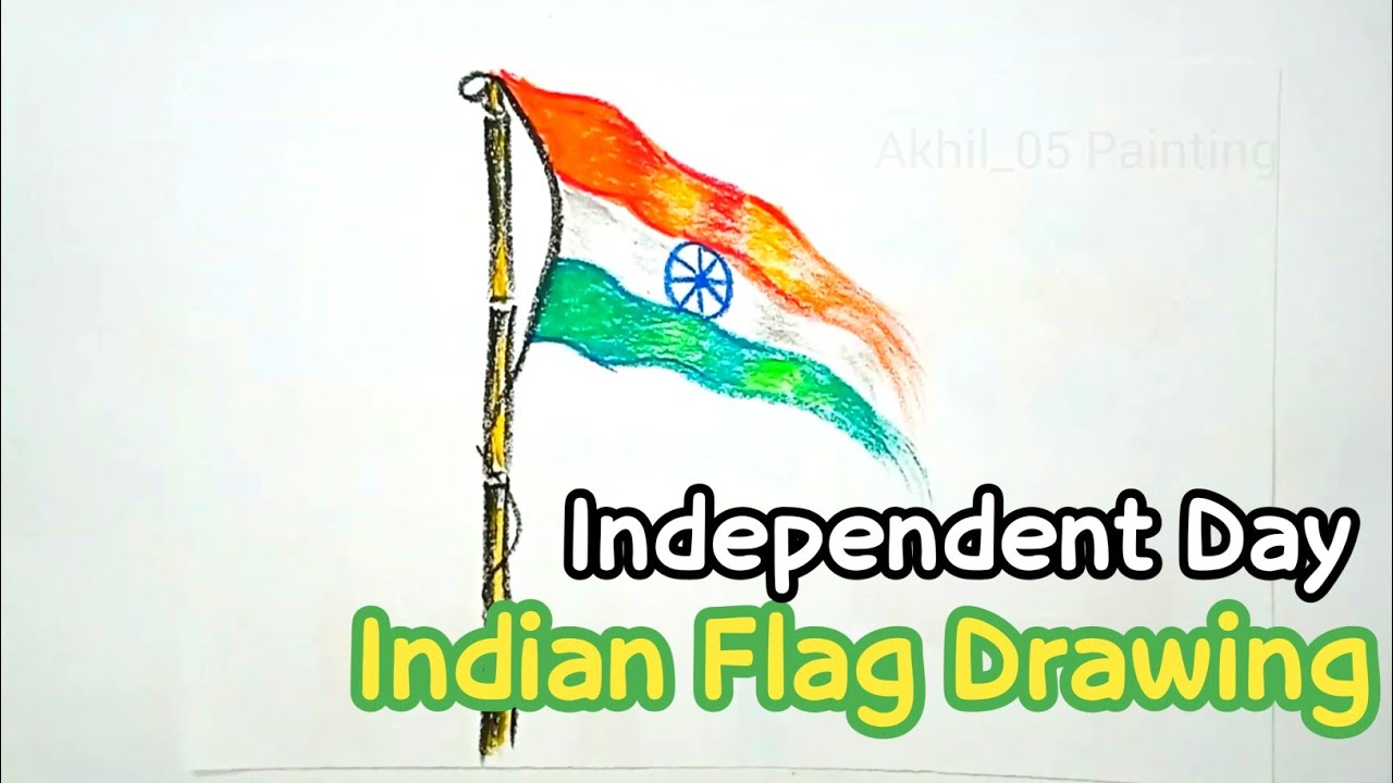 Indian Flag Drawing / How to Draw National Flag Of India Easy Steps ...