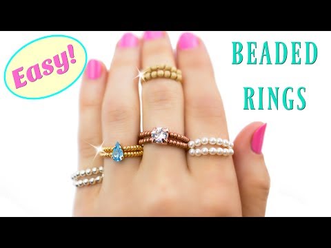 Create Your Own Ring With Crystal and Beads! DIY Ring (free jewelry making tutorials)