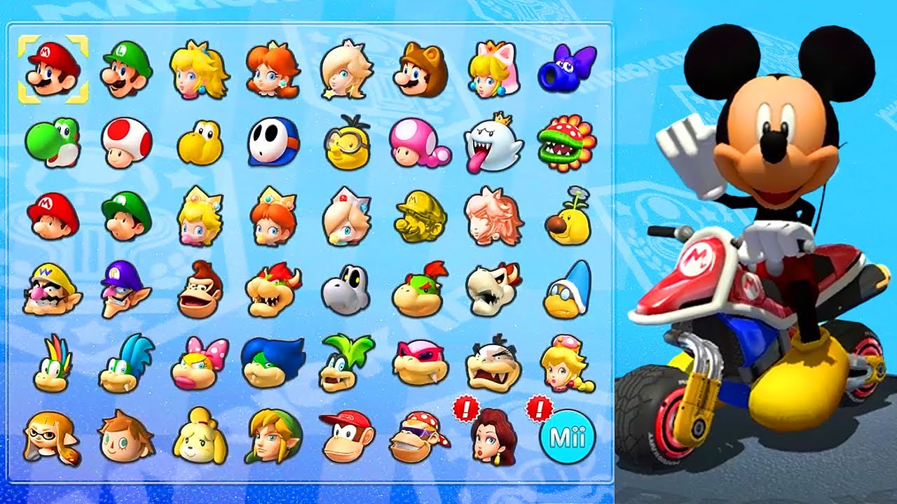 Playable Mickey Mouse in Mario Kart 8 Deluxe! (Acorn Cup) - YouTube