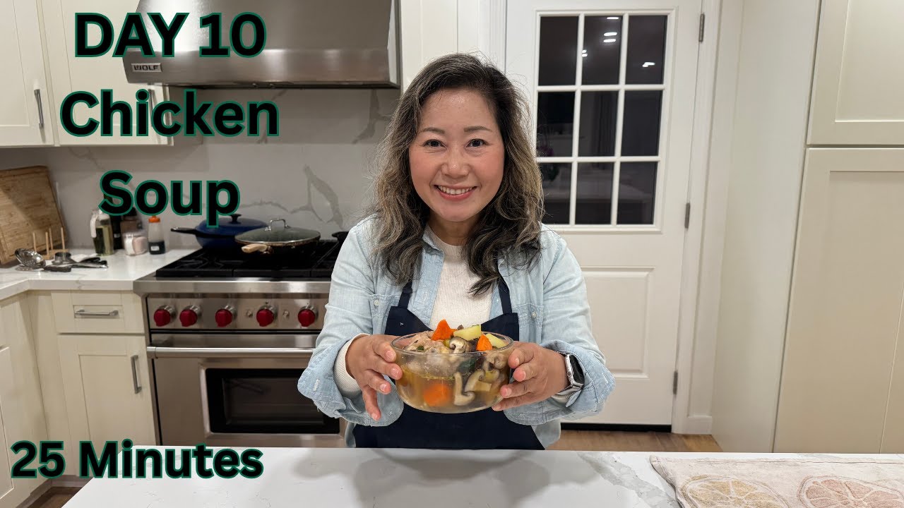 🐔🍲🐔DAY 10 - Chicken Soup Recipe #video #chickenrecipe #easyrecipes #chickensoup #chickenstew