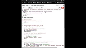 Rust Code Generator: Visual Rust for PineTime Smart Watch