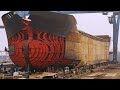 Incredible Largest Ship Fixing Building Modern Processing, How To Big Ship Truck Transport Working