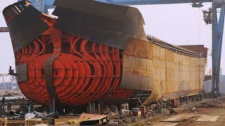 Incredible Largest Ship Fixing Building Modern Processing, How To Big Ship Truck Transport Working