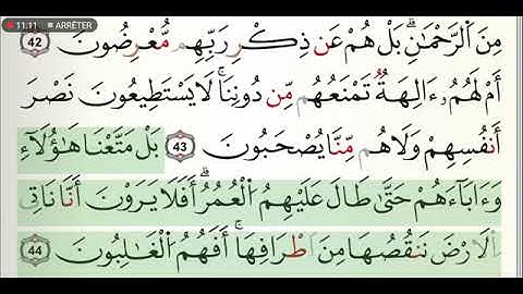 سورة الانبياء مكتوبة للشيخ القارئ ياسين الجزائري برواية ورش عن نافع