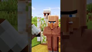 Villager VS Pillager 🤣#minecraft #shorts
