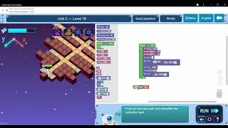 ICode Hackathon Unit 2 Level 18 Using Blocky