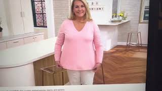 Scottie live on air at QVC wearing Anybody Loungewear.  2023 Think Spring!