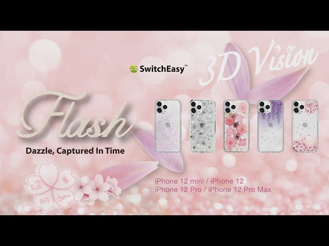 FLASH - Real Dried Flowers Clear Case with Hard Back Cover for iPhone 12 & 12 Pro | SwitchEasy