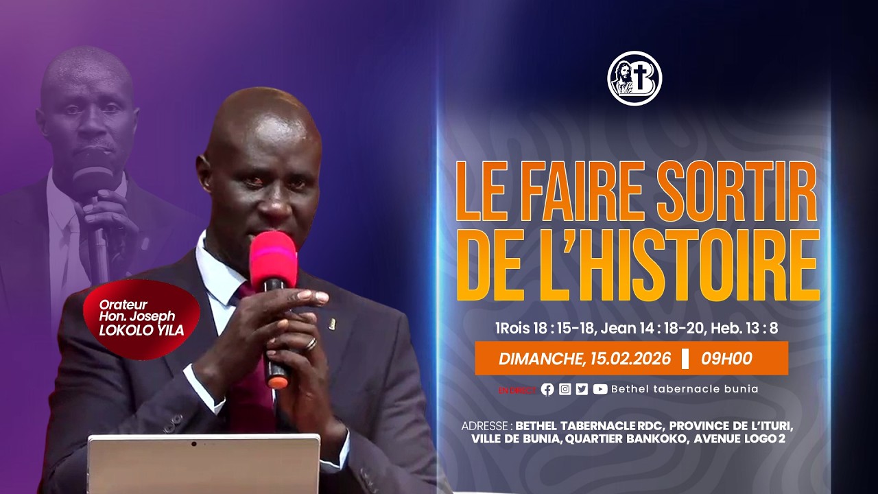 LE FAIRE SORTIR DE L'HISTOIRE, SERVICE DOMINICAL 15 FEVRIER 2026