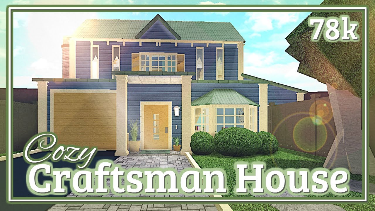 Bloxburg Cozy Craftsman House Speed Build - craftsman house roblox