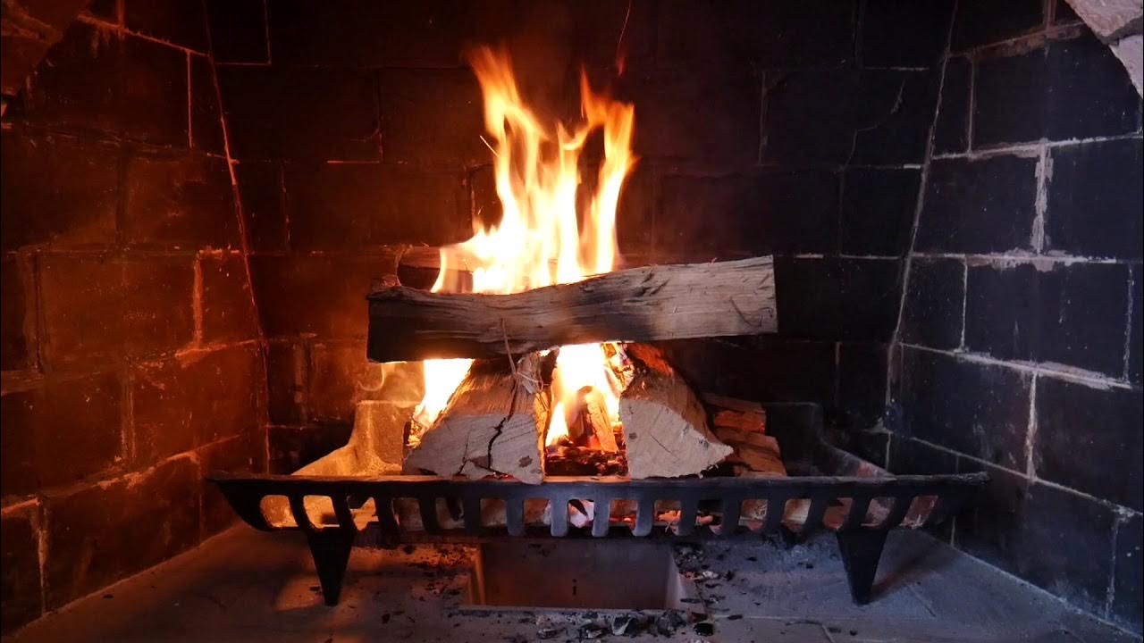 Wood Burning Fireplace // No Music, No Loops, No Ads, New Logs, and