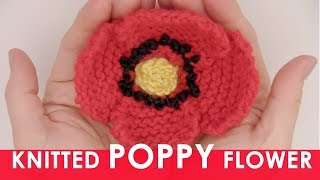 Your Free Poppy Flower Knitting Pattern 💖 Remembrance for Veterans
