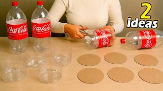¡2 Ideas brillantes con botellas y cartón!👑Manualidades  para el Día del padre