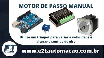 Arduino controlando motor de passo manualmente | TB6600