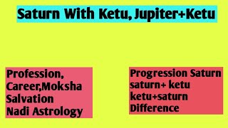 Saturn with Ketu Bhrigu Nadi Astrology Career,Jupiter Ketu yuti.