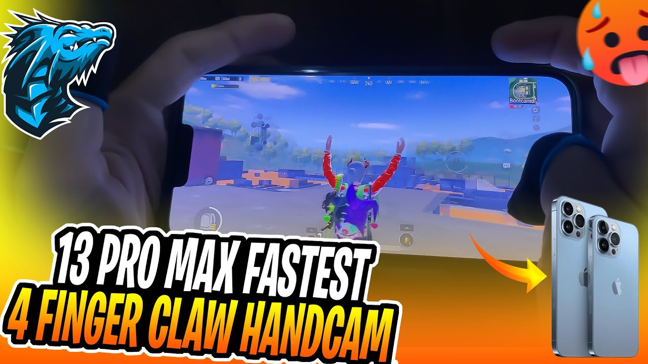 Fastest four finger claw HANDCAM🔥 13 pro max / PUBG MOBILE / UnknownOp