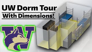 University of Washington Dorm tour 2024 (Dimensions + Models!) Maple, Elm, Lander, Willow, etc.