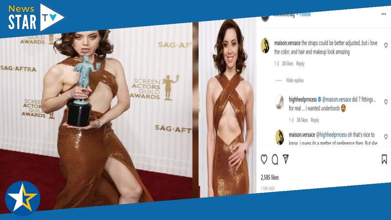 Aubrey Plaza's stylist defends her 'underboob' at 2023 SAG Awards