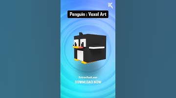 Penguin voxel art 3d model | Penguin voxel art #3dmodel #voxelart #voxel #kritrim #magicavoxel